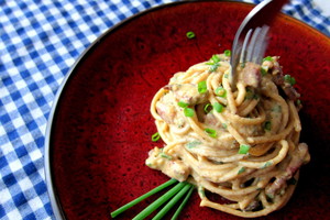 Odchudone spaghetti carbonara
