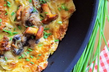 omlet z grzybami