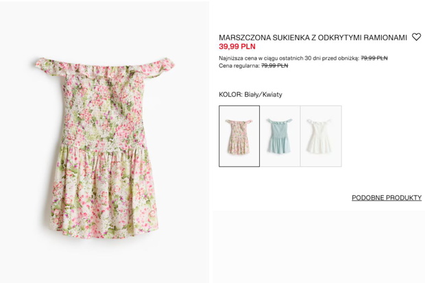 Sukienka w kwiaty z H&M