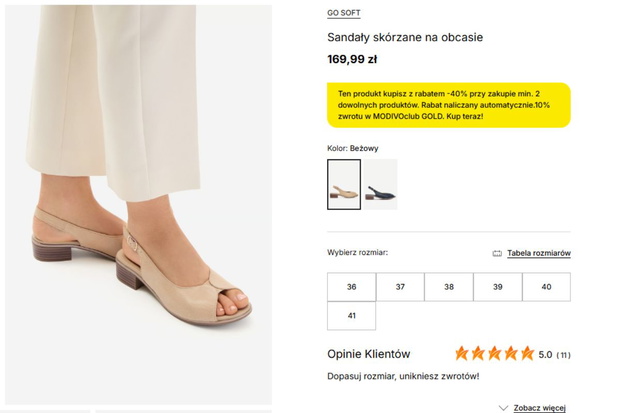 Beżowe sandały z CCC