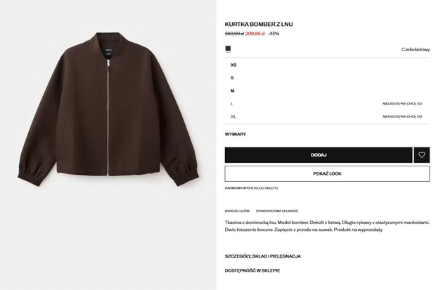 Lniana bomberka z Mango