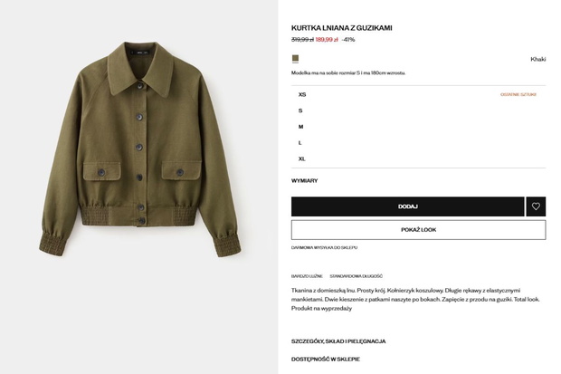 Militarna kurtka z Mango