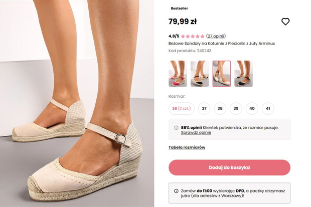 Espadryle na słomie z Renee