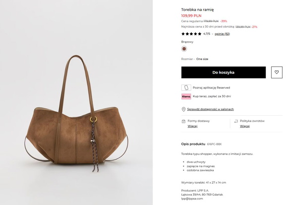 Torebka modern boho z Reserved