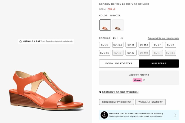 Sandały na koturnie Michael Kors