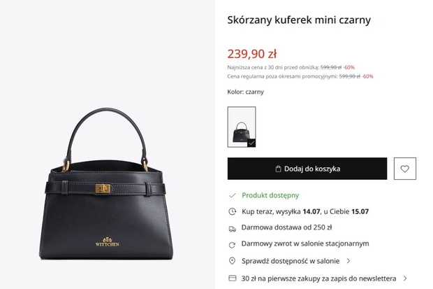 Torebka z wyprzedaży Wittchen