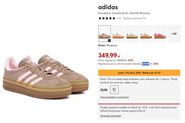 Adidas Gazelle na wyprzedaży