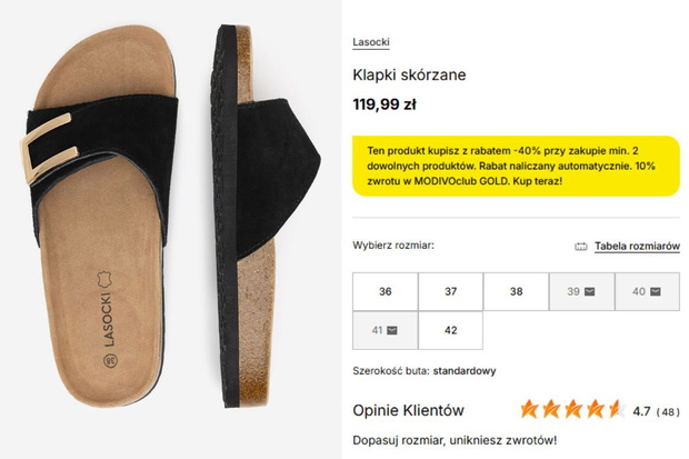 Klapki z klamrą z CCC