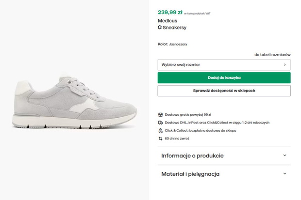 Sneakersy Daichmann dla 60-latki