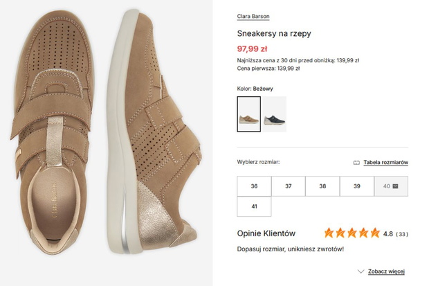 Sneakersy Clara Barson z CCC