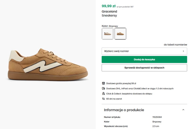 Zamszowe sneakersy z Deichmanna