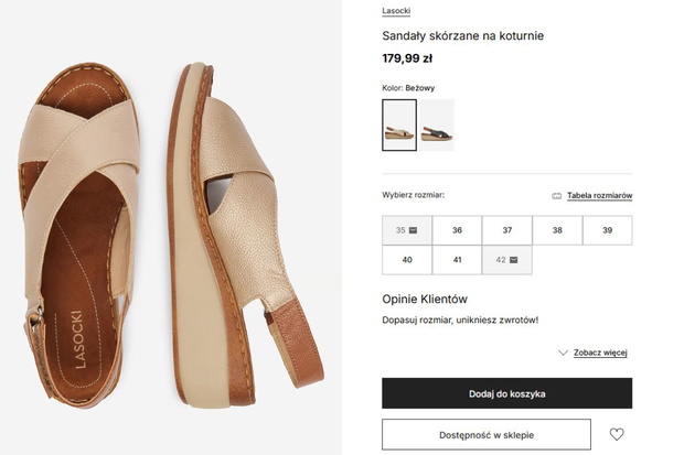 Skórzane sandały Lasocki z CCC