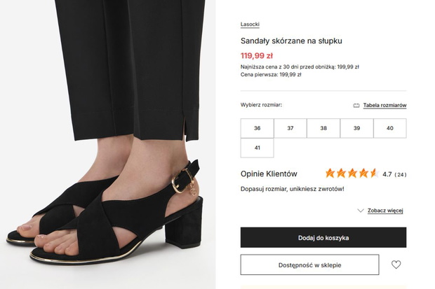 Sandały na słupku Lasocki z CCC