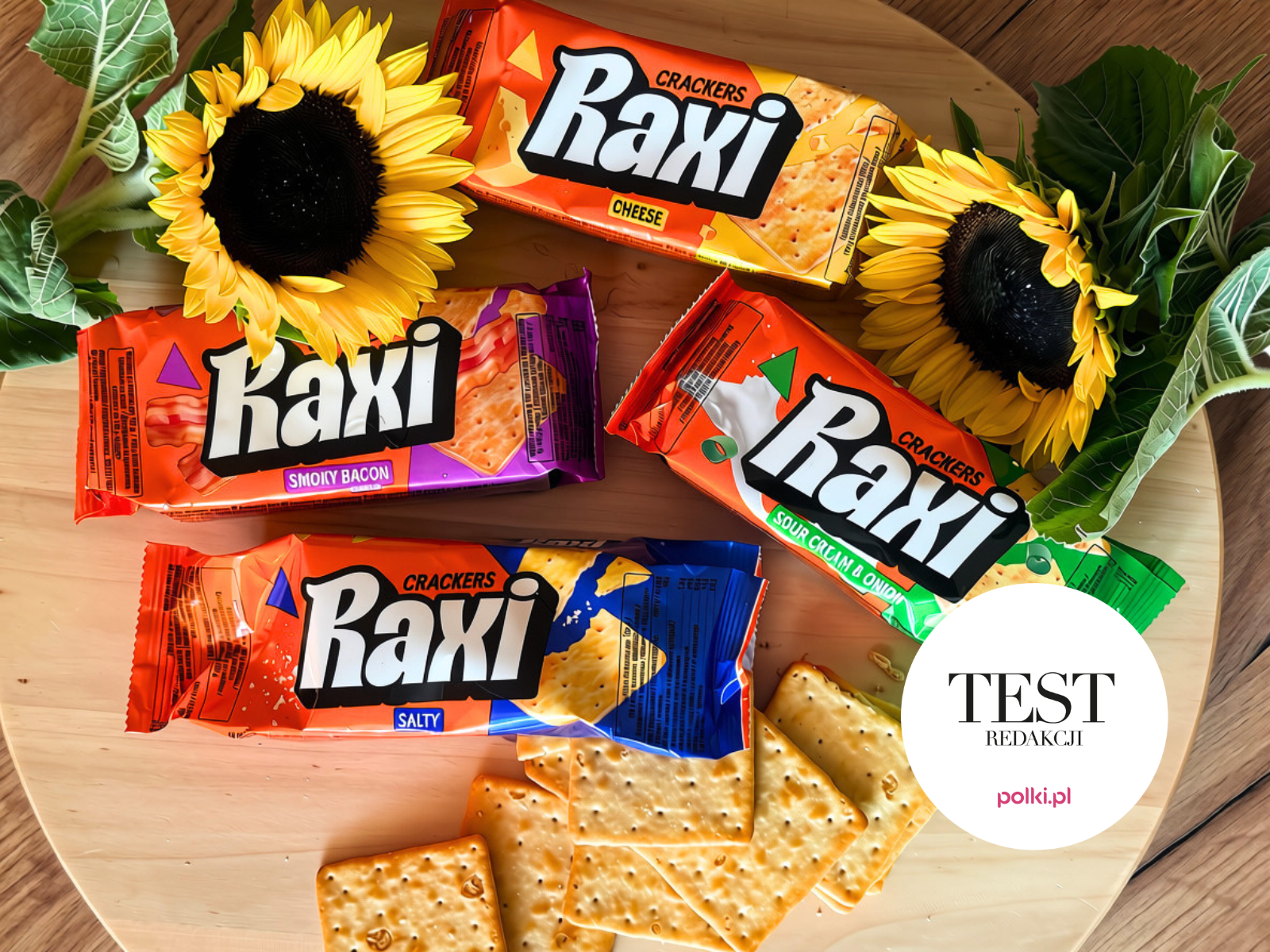 Testuję krakersy Raxi