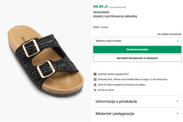 Plecione klapki z Deichmanna