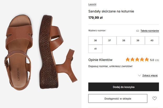 Sandałki na koturnie Lasocki z CCC