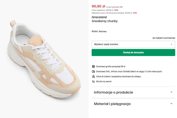 Chunky sneakers z Deichmanna