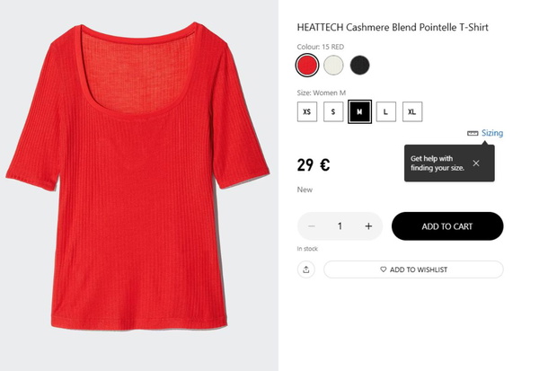 Koszulka heattech cashmere z Uniqlo
