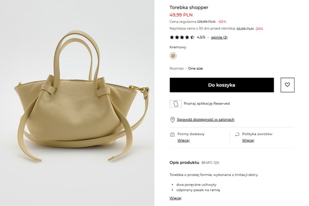 Mini shopperka z Reserved
