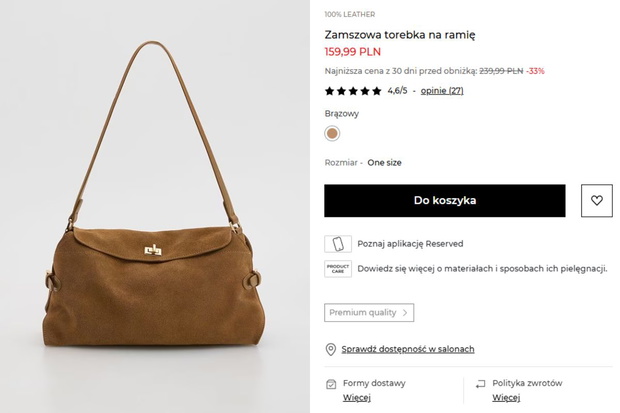 Skórzana torebka boho z Reserved