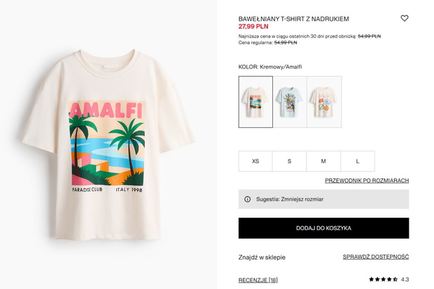 T-shirt z H&M