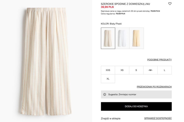Luźne spodnie z dodatkiem lnu z H&M