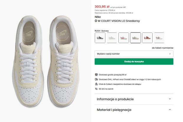 Sneakersy Nike na wyprzedaży Deichmann
