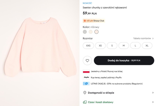 Sweter chunky z Sinsay