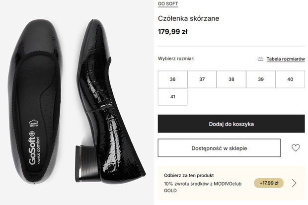 Czarne czółenka GO SOFT z CCC