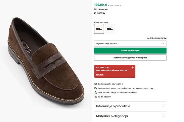 Lordsy w kolorze brown sugar z Deichmanna