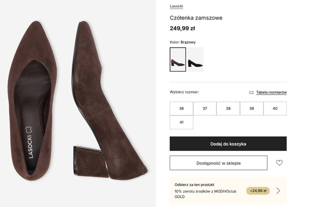 Czółenka espresso velvet Lasocki z CCC