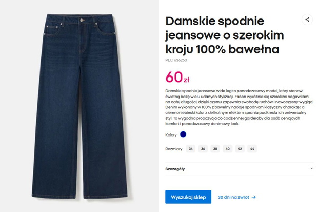 Bawełniane jeansy z Pepco