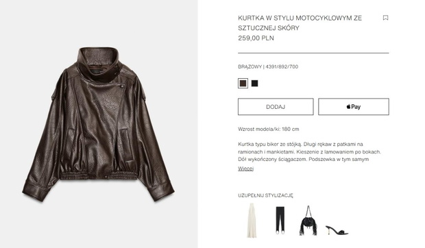 Kurtka na jesień z Zary