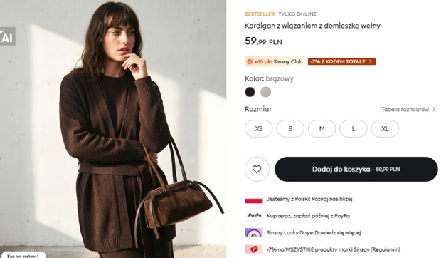 Kardigan z Sinsay