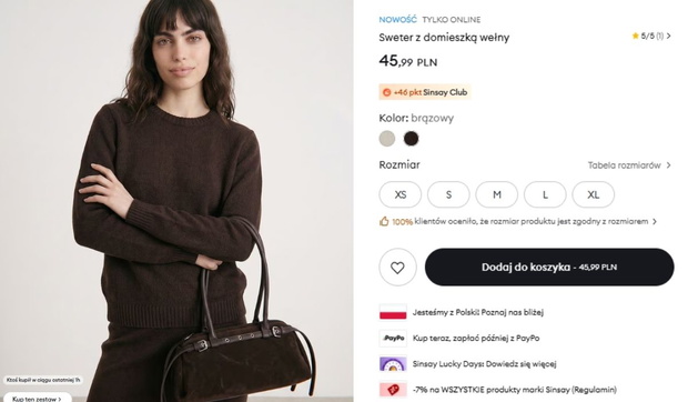 Sweter z Sinsay