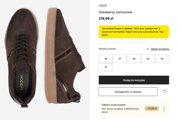 Brązowe sneakersy Lasocki z CCC