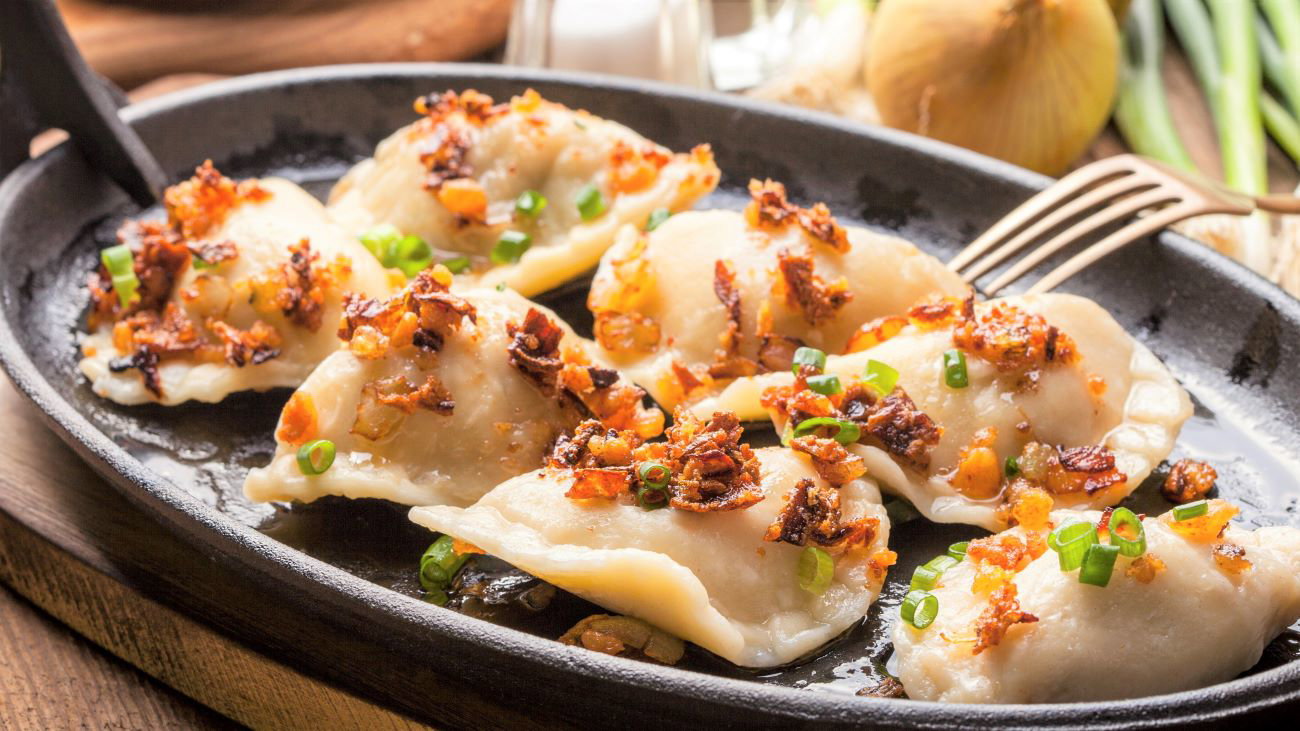 jesienne pierogi z grzybami