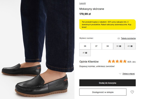 Czarne mokasyny Lasocki z CCC