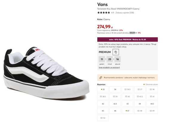 Buty jak z lat 2000. Vansy