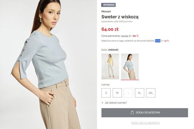 Sweter z wiskozą Monnari
