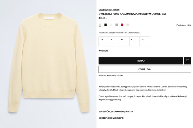 Kaszmirowy sweter z Mango