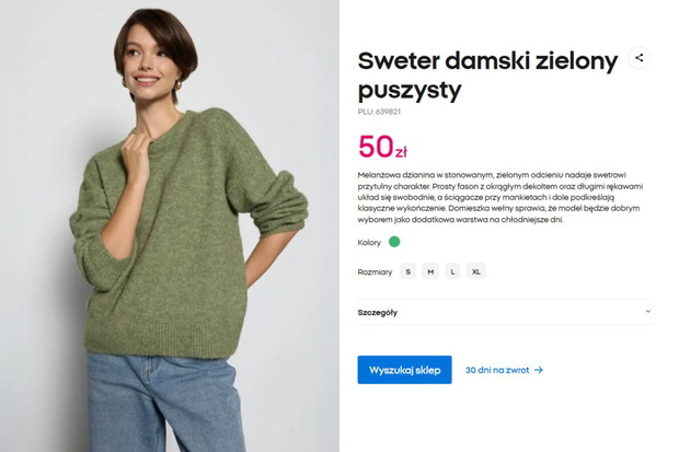 Sweter z Pepco z wełną