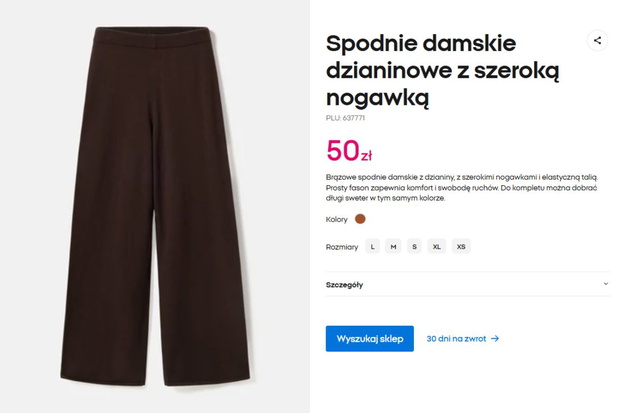 Dzianinowe spodnie z Pepco