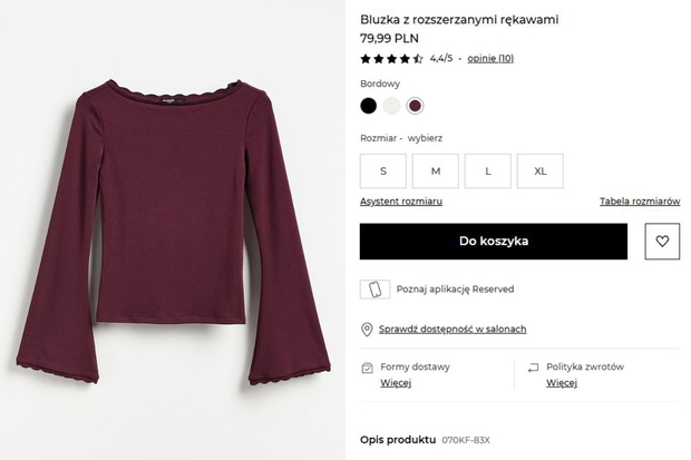 Bluzka z modalem z Reserved