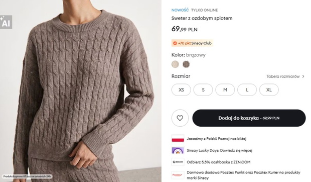 Sweter Sinsay