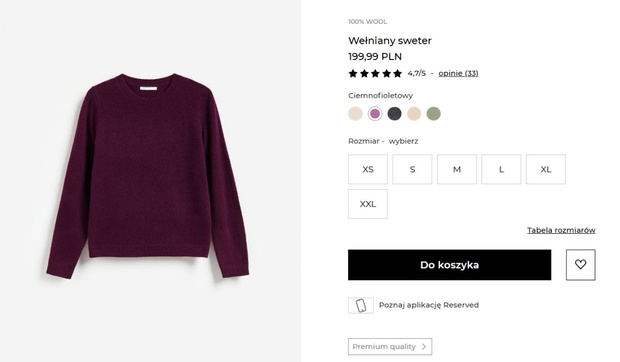 Wełniany sweter z Reserved