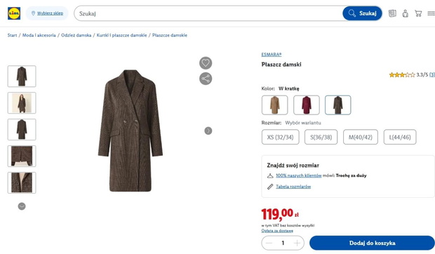 Płaszcz z Lidla 