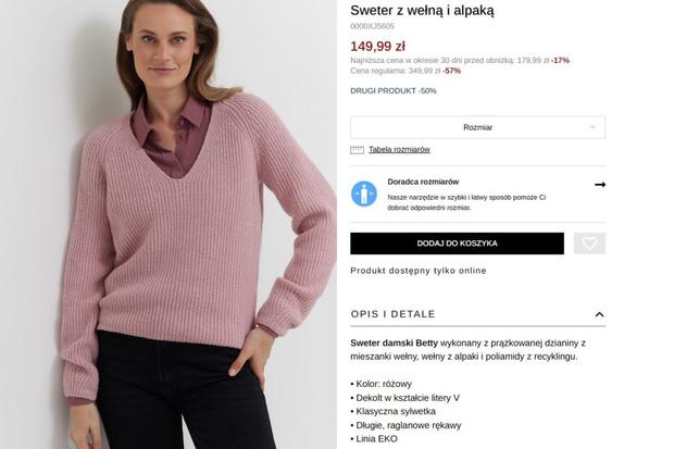 Sweter z alpaką z Wólczanki