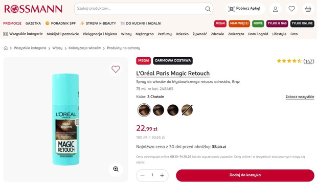  spray na siwe włosy