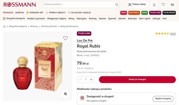 Perfumy z Rossmanna